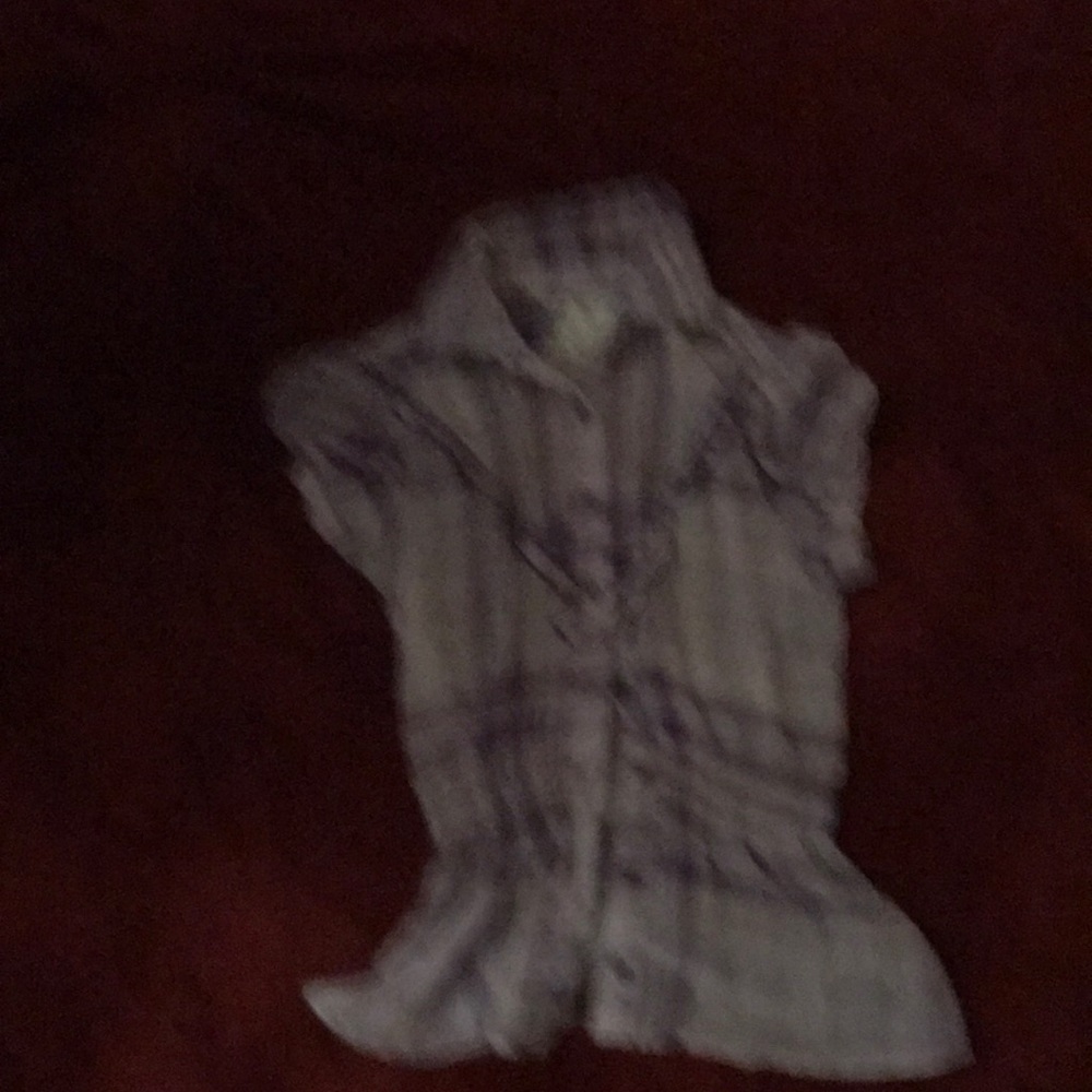 Lavender and white blouse